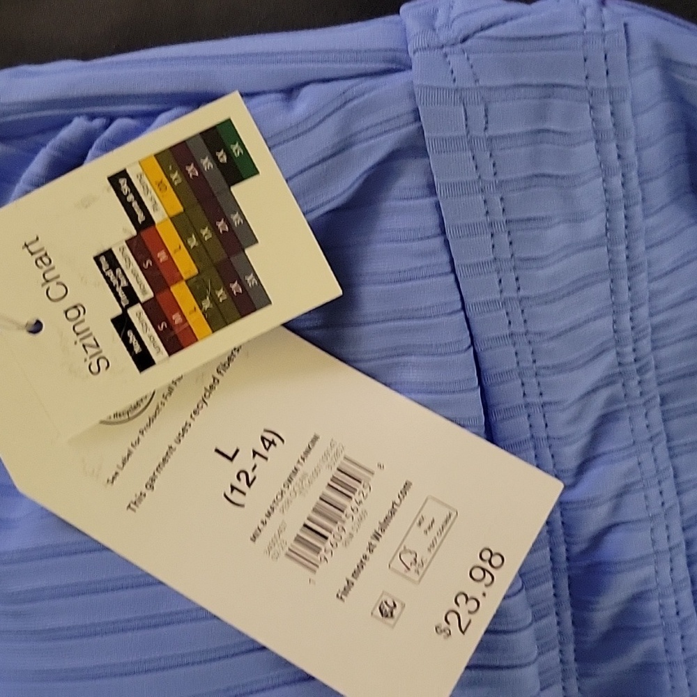 Blue Ribbed Tank Top - Picture 4 of 7